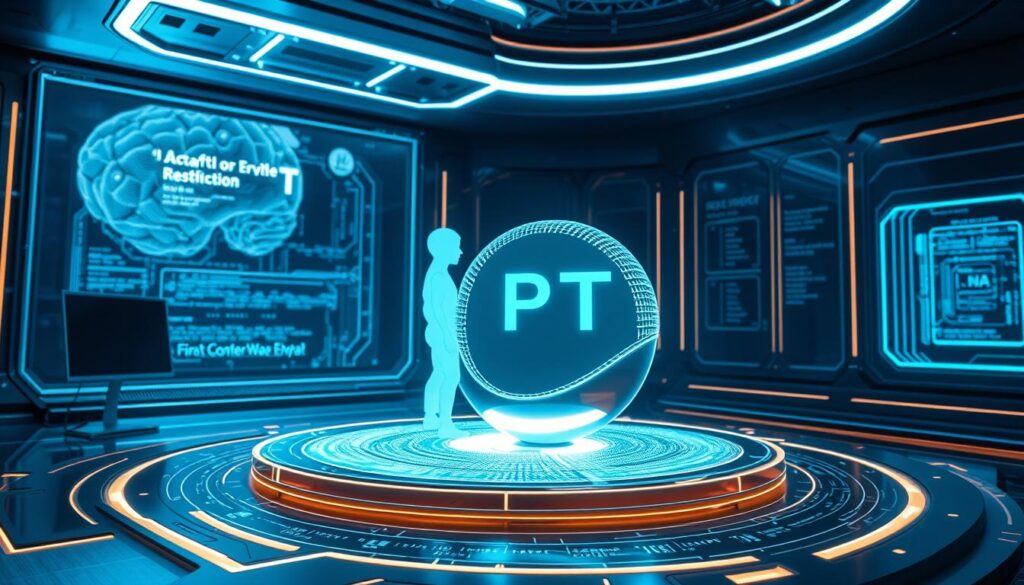 A sleek, futuristic interface with a holographic display showcasing the evolution of ChatGPT. In the foreground, a shapely, metallic manifestation of GPT-4o takes center stage, its cutting-edge neural architecture shimmering with an ethereal glow. The middle ground features a stylized silhouette of the original ChatGPT, fading into the background as the new GPT-4o emerges as the dominant force. The environment is bathed in a cool, neon-tinged lighting, creating an atmosphere of technological advancement and innovation. The entire scene is captured through a wide-angle lens, emphasizing the grand scale of this pivotal moment in the world of conversational AI. A sleek, futuristic interface with a holographic display showcasing the evolution of ChatGPT. In the foreground, a shapely, metallic manifestation of GPT-4o takes center stage, its cutting-edge neural architecture shimmering with an ethereal glow. The middle ground features a stylized silhouette of the original ChatGPT, fading into the background as the new GPT-4o emerges as the dominant force. The environment is bathed in a cool, neon-tinged lighting, creating an atmosphere of technological advancement and innovation. The entire scene is captured through a wide-angle lens, emphasizing the grand scale of this pivotal moment in the world of conversational AI.